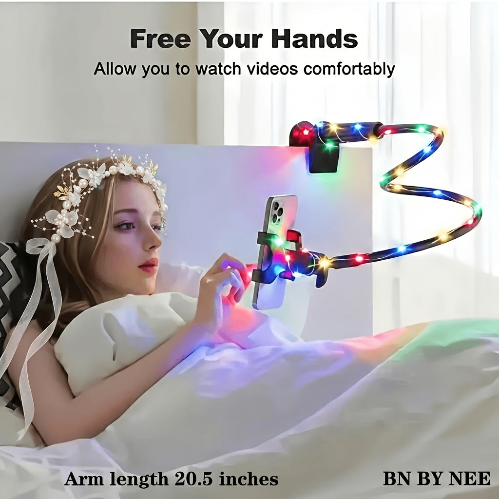 360 degree rotation phone holder spiral base lazy person