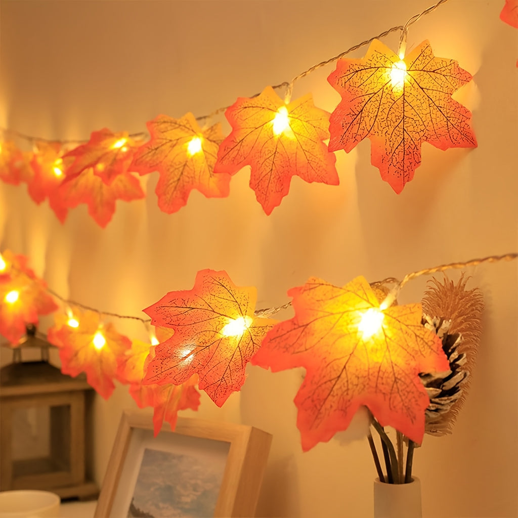 1 pack   led battery powered maple leaf fairy indoor