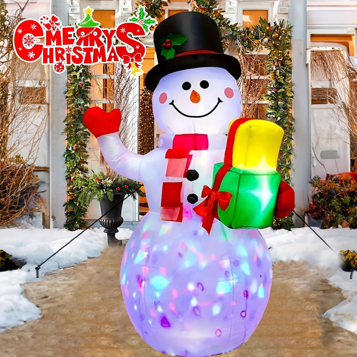1pc 5ft christmas inflatables snowman decorations 360