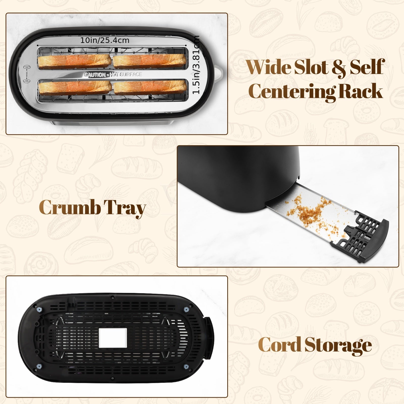 4   toaster     5 wide long slots 6
