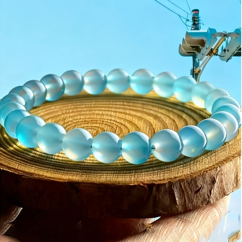 an 8mm natural deep   stone bracelet featuring