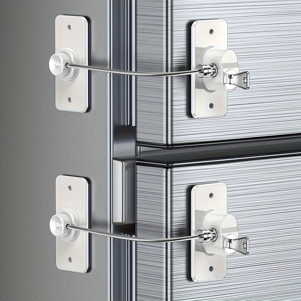 2pcs set refrigerator door locks white protective dowels