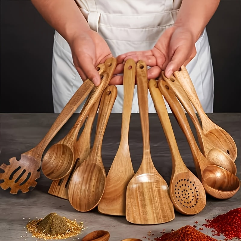 10 4 piece wooden kitchen utensil set natural wooden spoons