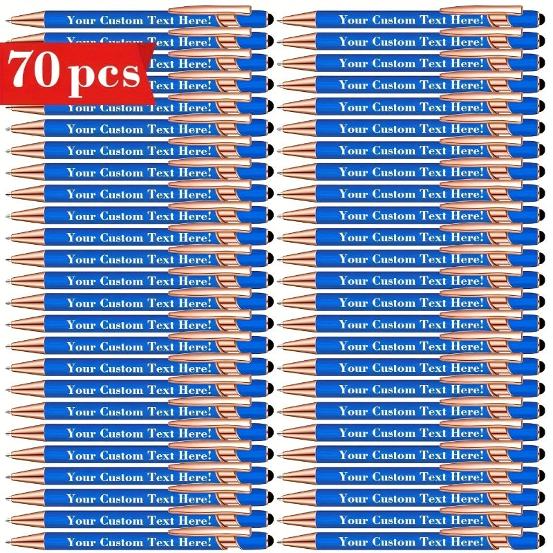 customized 70pcs personalized text liquid ink rollerball
