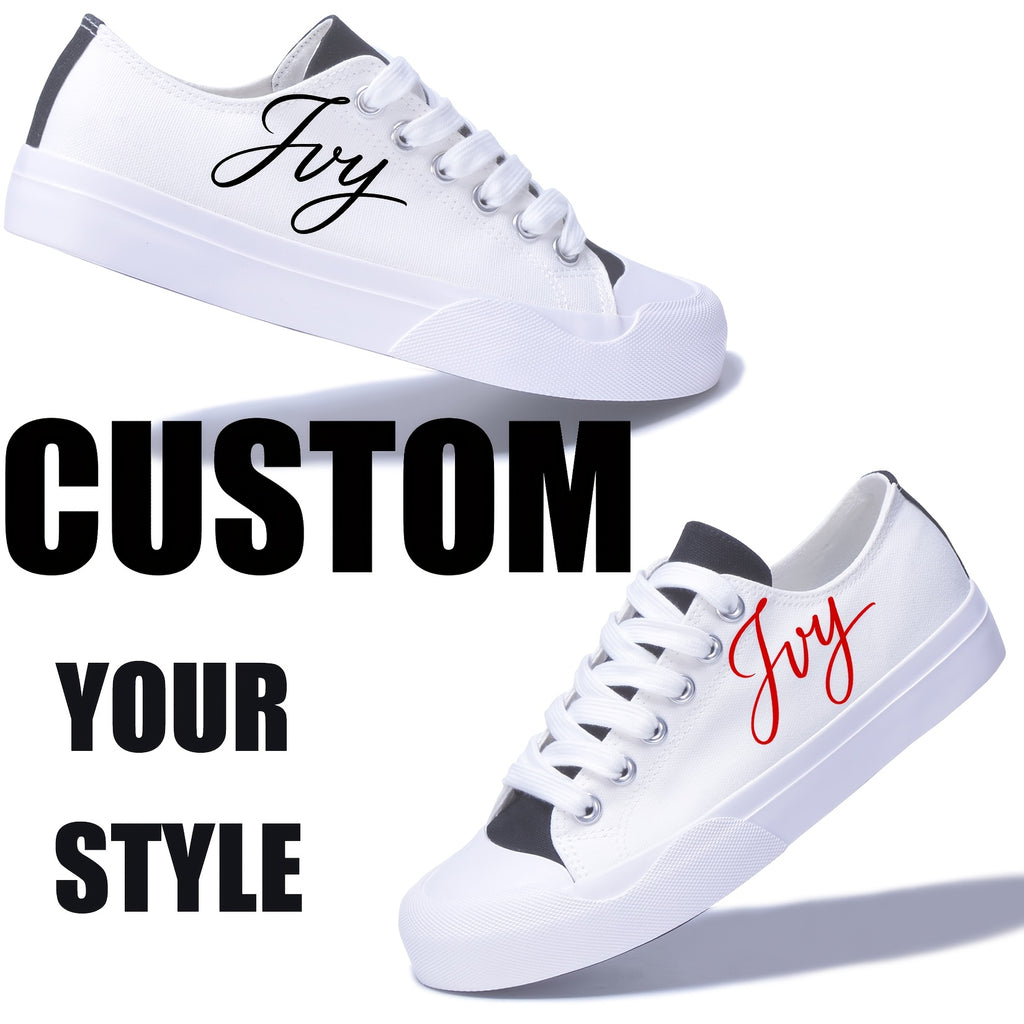 signature unisex couple shoes white low top black