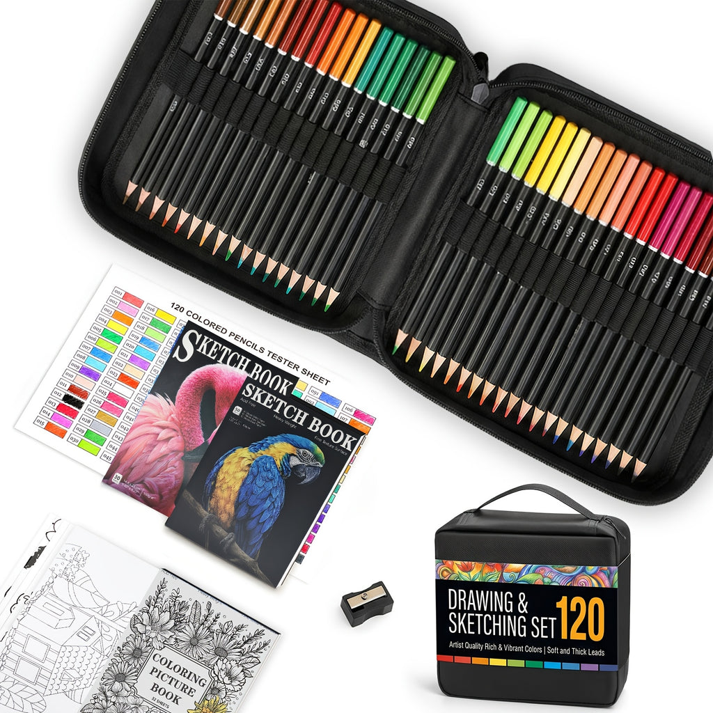 back school art supplies 120 colors colored pencils set