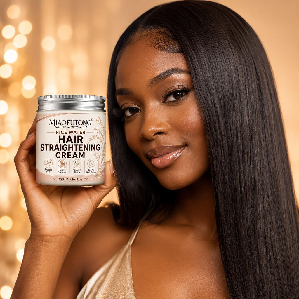 rice water hair straightening cream 120ml heat protectant