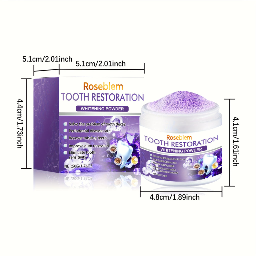 2pcs tooth repair mineral powder natural purple coating