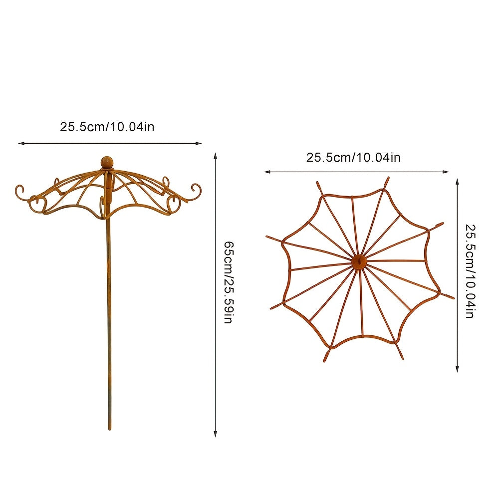 3d umbrella shaped metal garden vine flower stand vintage