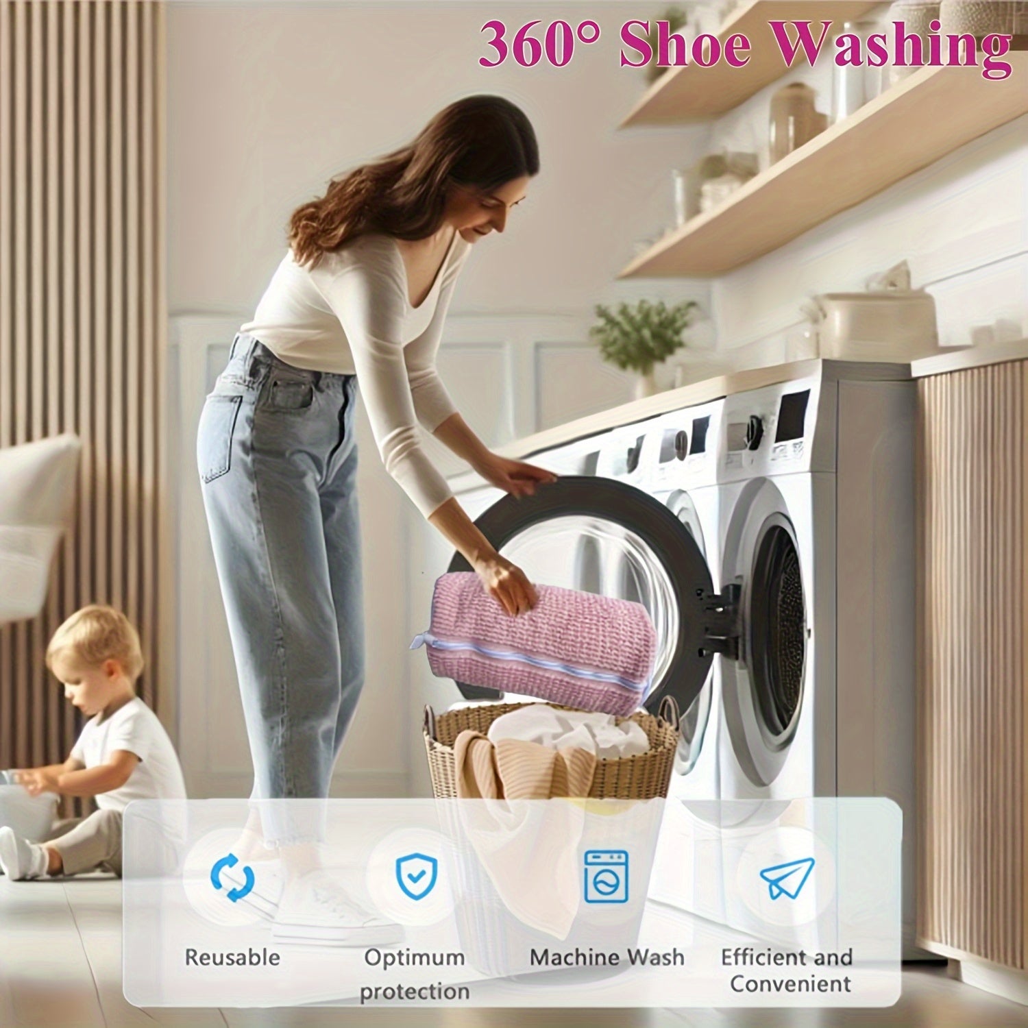 1pc shoe washing machine bag laundry shoe bag suitable