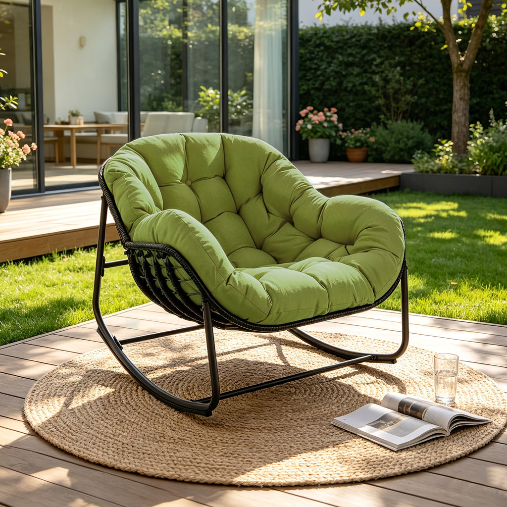 papasan rocking chair outdoor weather wicker papasan patio