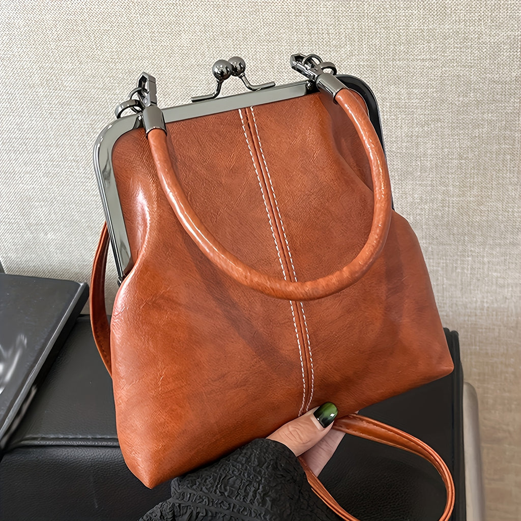 1 elegant faux leather crossbody bag suitable women vintage