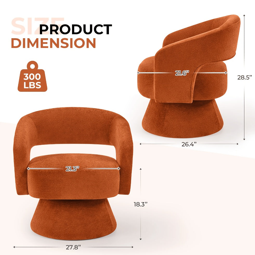360 degree swivel   chair modern velvet accent chair