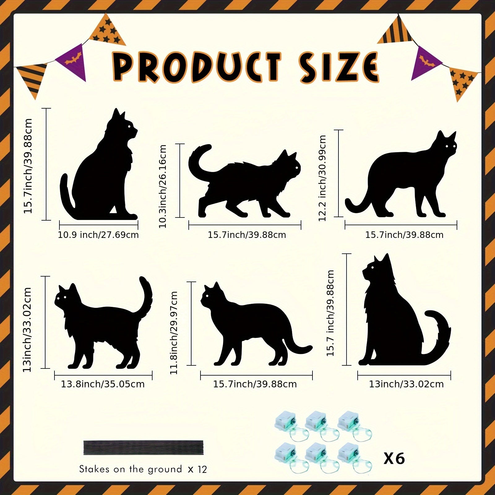 12pcs   decorations plastic yard signs
