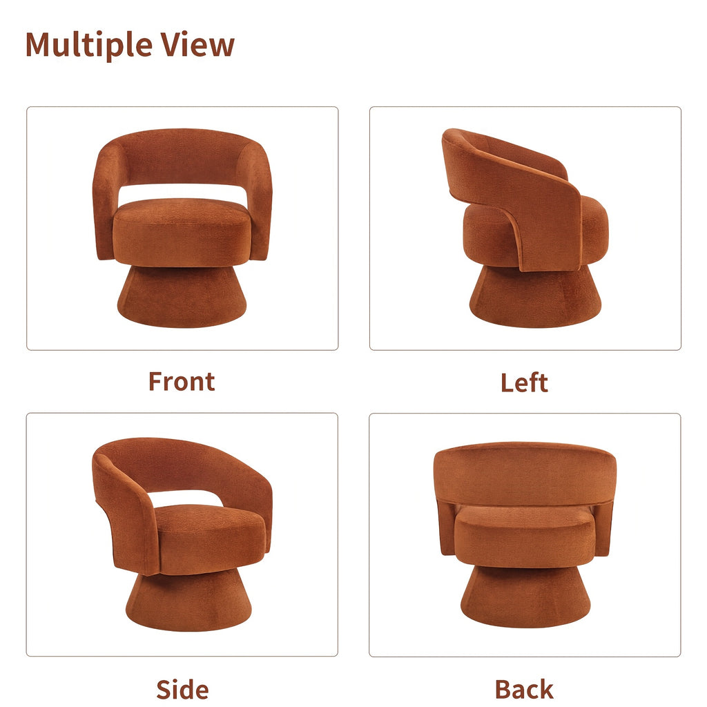 360 degree swivel   chair modern velvet accent chair