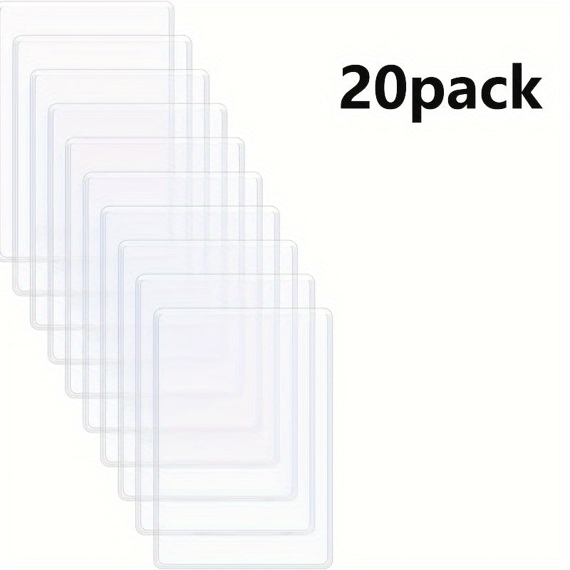 20 pack transparent protective sleeves cards credit card