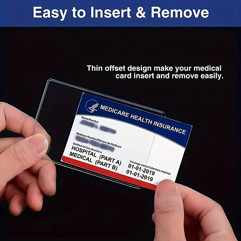 20 pack transparent protective sleeves cards credit card