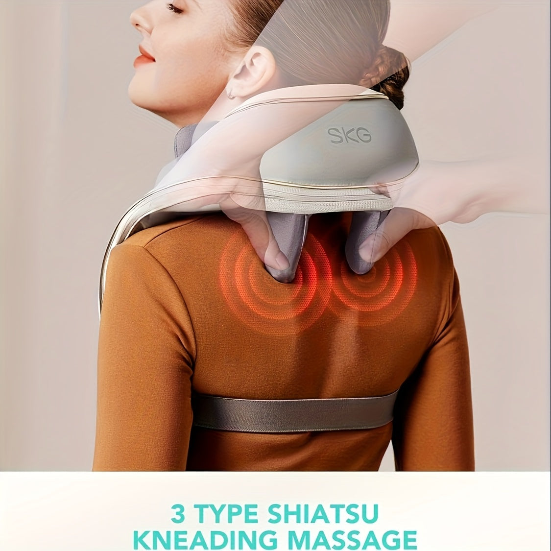 neck massager heat 6d shiatsu cordless massager deep
