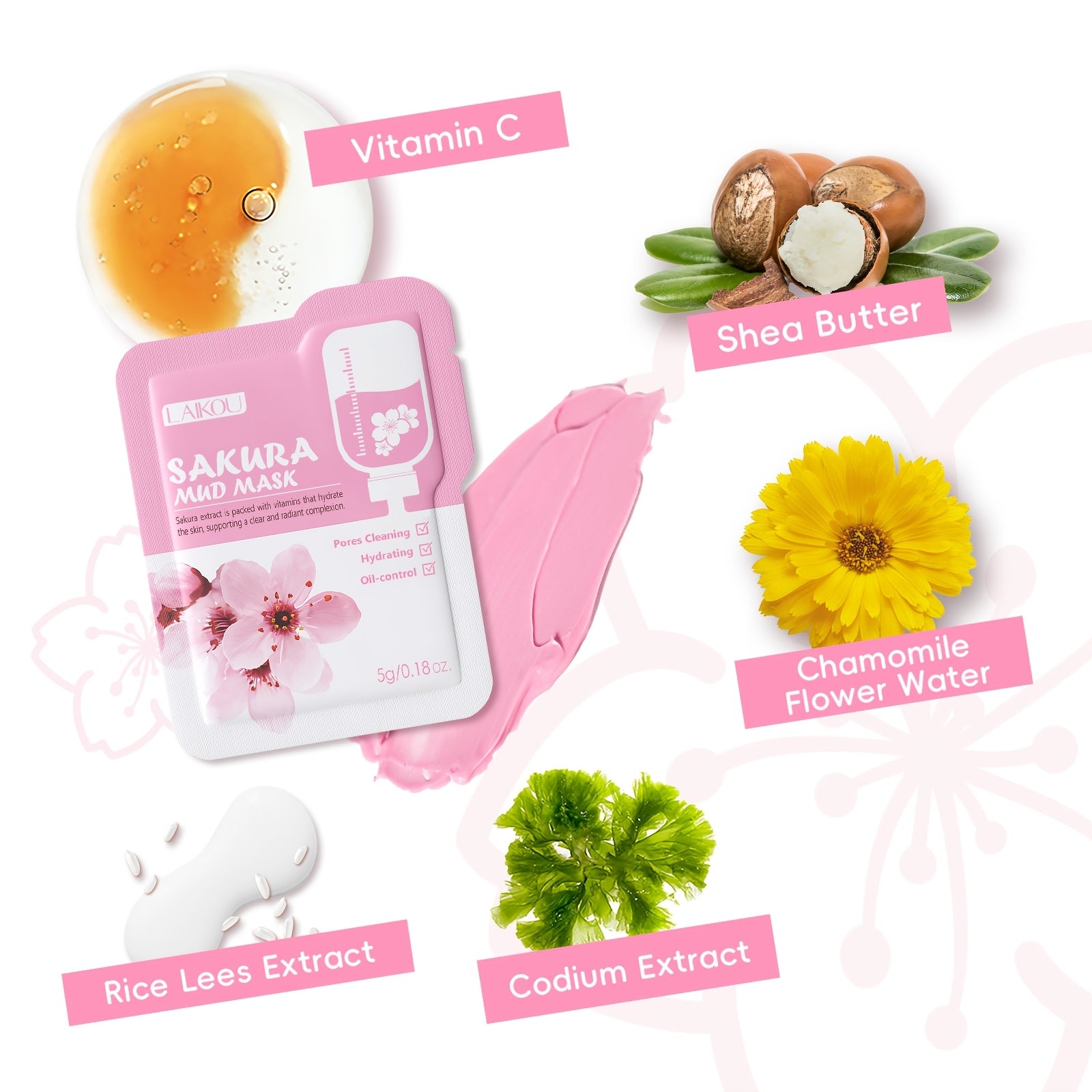 10pcs sakura skin care kit skin types day   gentle
