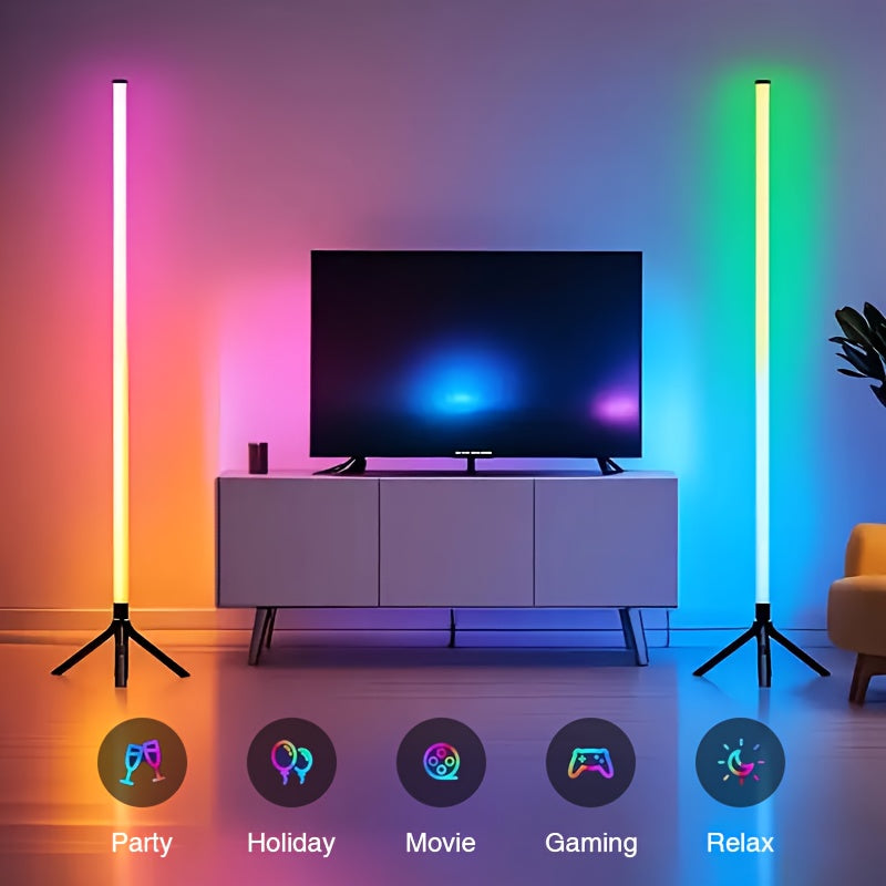 1pc led floor lamp rgb color changing remote controlled