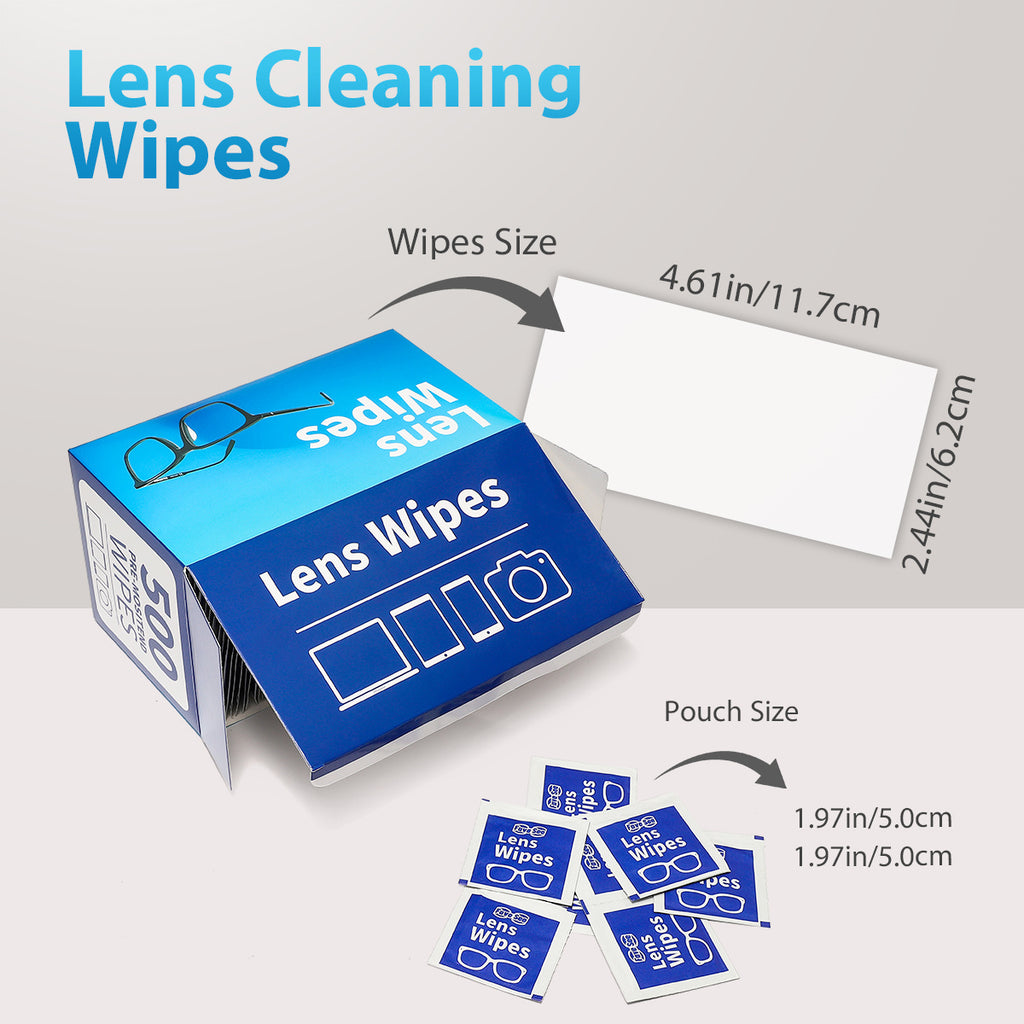 500 lens wipes pre moistened eyeglass lens cleaning wipes