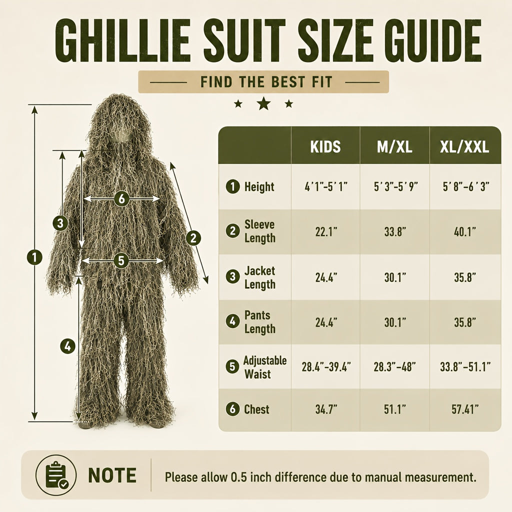 6 in 1   ghillie suit polyester   desert