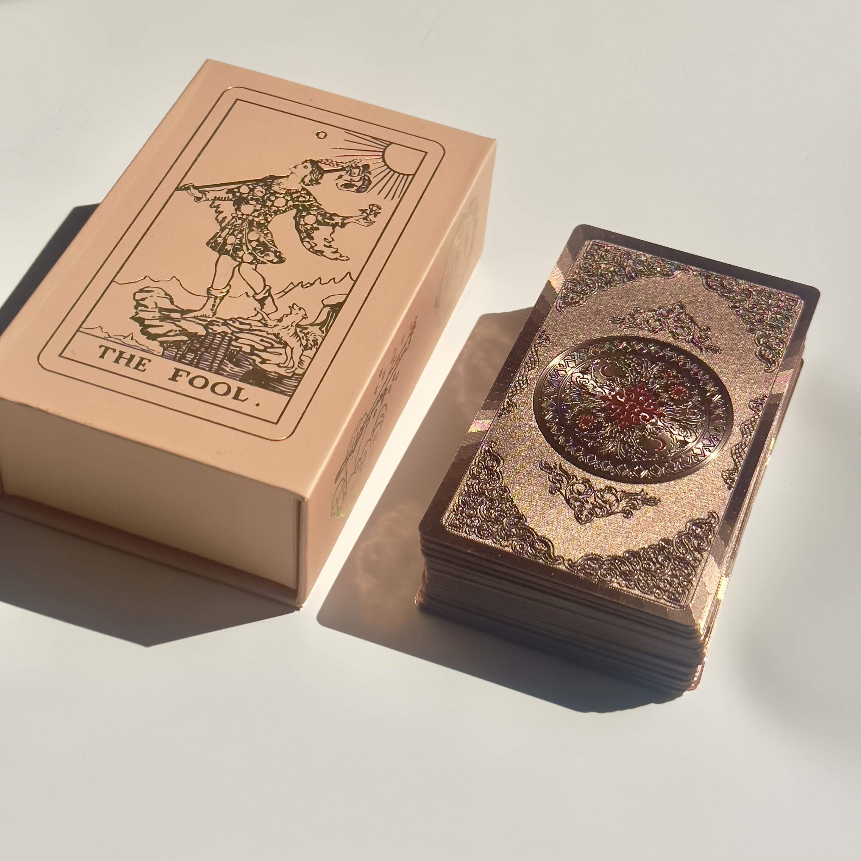 pink flower tarot cards guide exquisite gift box set
