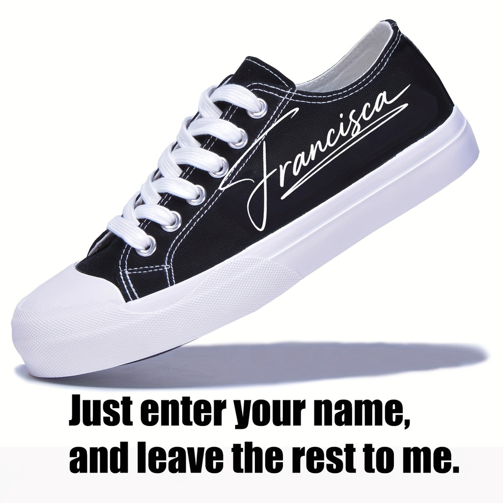 signature unisex couple shoes white low top black