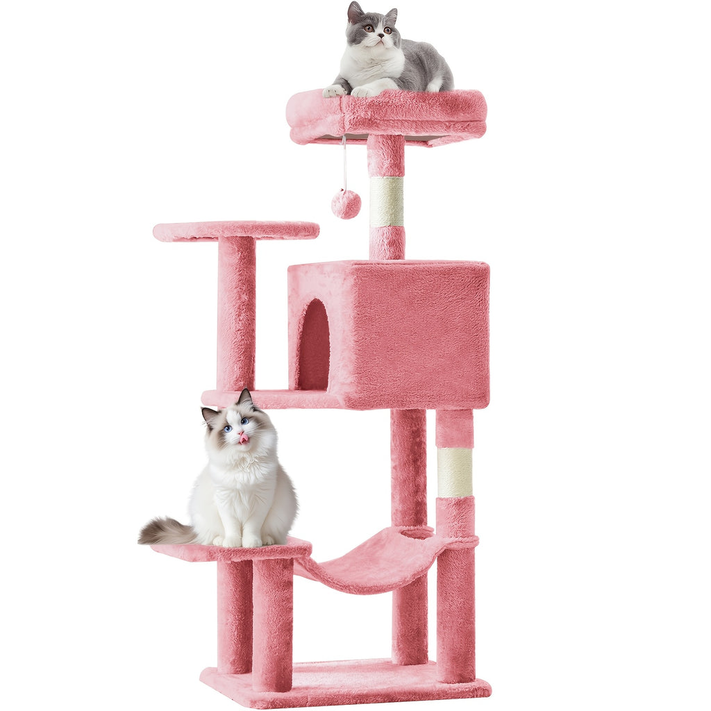 44 inch multi cat tree tower condo hammock natural sisal